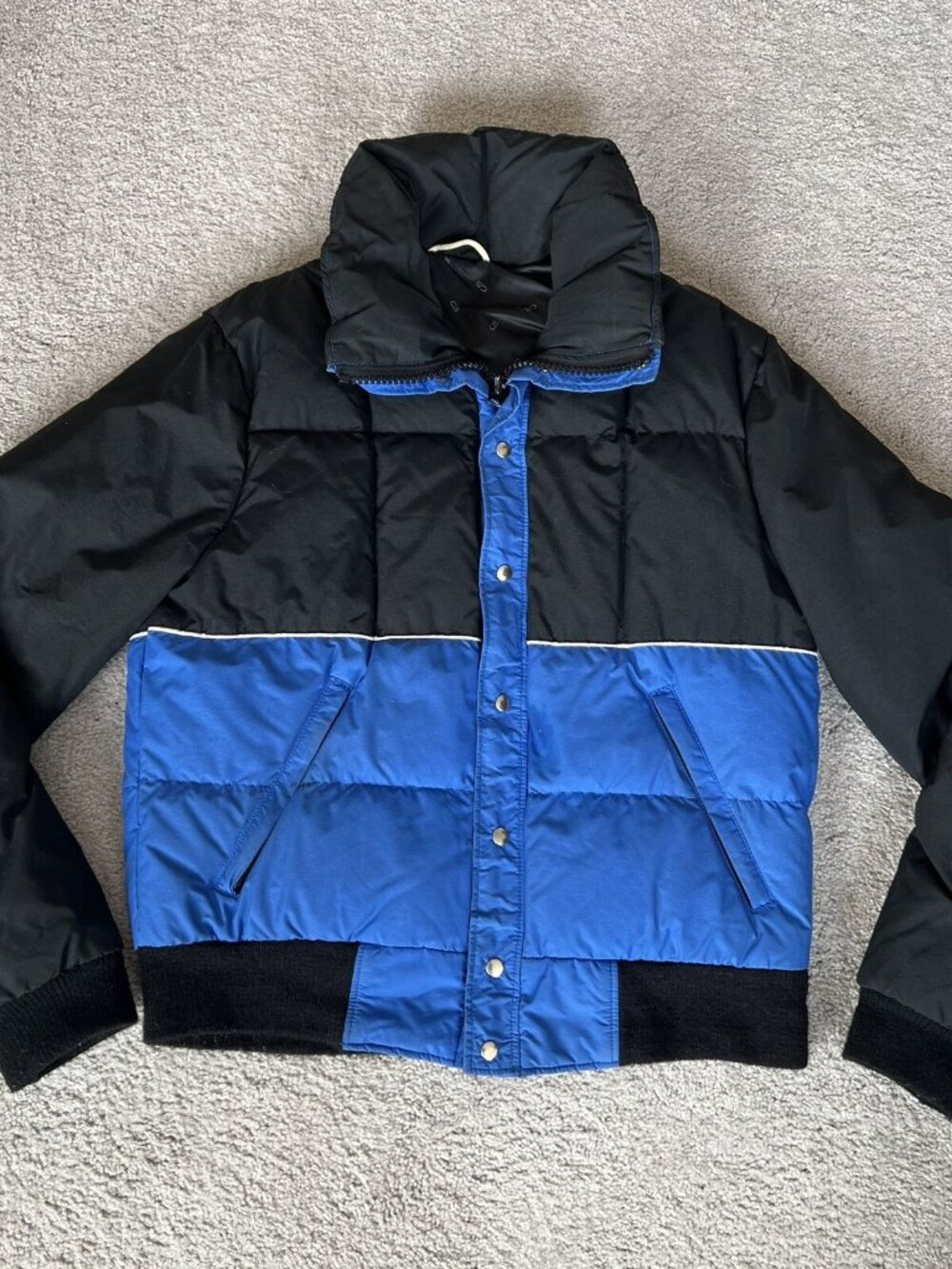 Vintage CB Sports Sz ML Blue Goose Down Mens Puffer Parka Ski Jacket 1984